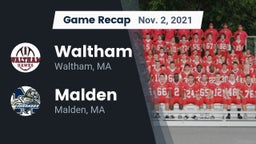 Recap: Waltham  vs. Malden  2021