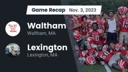 Recap: Waltham  vs. Lexington  2023