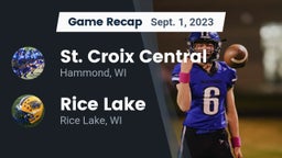 Recap: St. Croix Central  vs. Rice Lake  2023