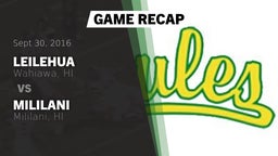 Recap: Leilehua  vs. Mililani  2016