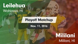 Matchup: Leilehua vs. Mililani  2016