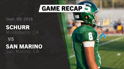 Recap: Schurr  vs. San Marino  2016