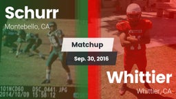 Matchup: Schurr vs. Whittier  2016