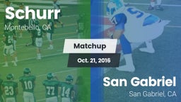 Matchup: Schurr vs. San Gabriel  2016