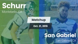 Matchup: Schurr vs. San Gabriel  2016