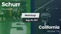 Matchup: Schurr vs. California  2017