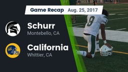 Recap: Schurr  vs. California  2017