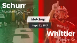 Matchup: Schurr vs. Whittier  2017