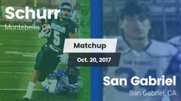 Matchup: Schurr vs. San Gabriel  2017