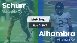 Matchup: Schurr vs. Alhambra  2017