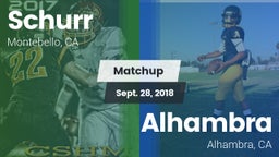 Matchup: Schurr vs. Alhambra  2018