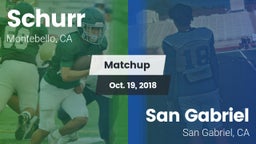Matchup: Schurr vs. San Gabriel  2018