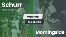 Matchup: Schurr vs. Morningside  2019