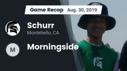 Recap: Schurr  vs. Morningside  2019