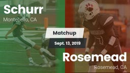 Matchup: Schurr vs. Rosemead  2019