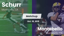 Matchup: Schurr vs. Montebello  2019