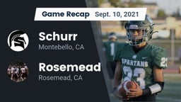 Recap: Schurr  vs. Rosemead  2021