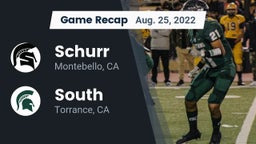 Recap: Schurr  vs. South  2022