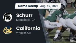 Recap: Schurr  vs. California  2022