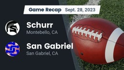 Recap: Schurr  vs. San Gabriel  2023