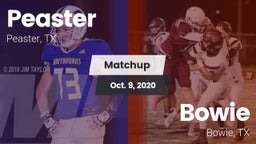 Matchup: Peaster  vs. Bowie  2020