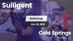 Matchup: Sulligent vs. Cold Springs  2019