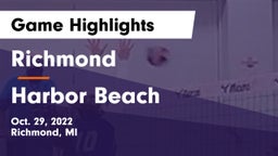 Richmond  vs Harbor Beach Game Highlights - Oct. 29, 2022