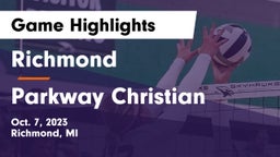 Richmond  vs Parkway Christian  Game Highlights - Oct. 7, 2023