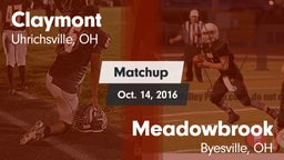Matchup: Claymont vs. Meadowbrook  2016