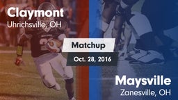 Matchup: Claymont vs. Maysville  2016