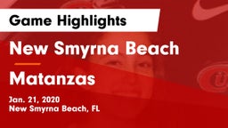 New Smyrna Beach  vs Matanzas  Game Highlights - Jan. 21, 2020