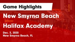 New Smyrna Beach  vs Halifax Academy  Game Highlights - Dec. 3, 2020