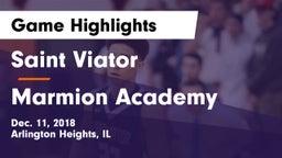 Saint Viator  vs Marmion Academy  Game Highlights - Dec. 11, 2018