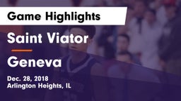Saint Viator  vs Geneva Game Highlights - Dec. 28, 2018