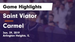 Saint Viator  vs Carmel  Game Highlights - Jan. 29, 2019
