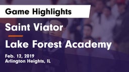 Saint Viator  vs Lake Forest Academy  Game Highlights - Feb. 12, 2019