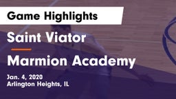 Saint Viator  vs Marmion Academy Game Highlights - Jan. 4, 2020