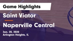 Saint Viator  vs Naperville Central  Game Highlights - Jan. 20, 2020