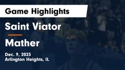 Saint Viator  vs Mather Game Highlights - Dec. 9, 2023