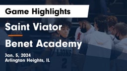 Saint Viator  vs Benet Academy  Game Highlights - Jan. 5, 2024