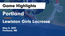 Portland  vs Lewiston  Girls Lacrosse Game Highlights - May 8, 2023