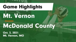 Mt. Vernon  vs McDonald County  Game Highlights - Oct. 2, 2021