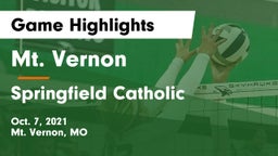 Mt. Vernon  vs Springfield Catholic  Game Highlights - Oct. 7, 2021