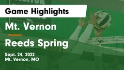 Mt. Vernon  vs Reeds Spring  Game Highlights - Sept. 24, 2022