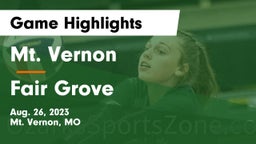 Mt. Vernon  vs Fair Grove  Game Highlights - Aug. 26, 2023