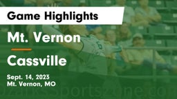 Mt. Vernon  vs Cassville  Game Highlights - Sept. 14, 2023