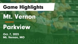 Mt. Vernon  vs Parkview  Game Highlights - Oct. 7, 2023