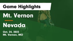 Mt. Vernon  vs Nevada  Game Highlights - Oct. 24, 2023