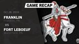 Recap: Franklin  vs. Fort LeBoeuf  2016