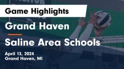Grand Haven  vs Saline Area Schools Game Highlights - April 13, 2024